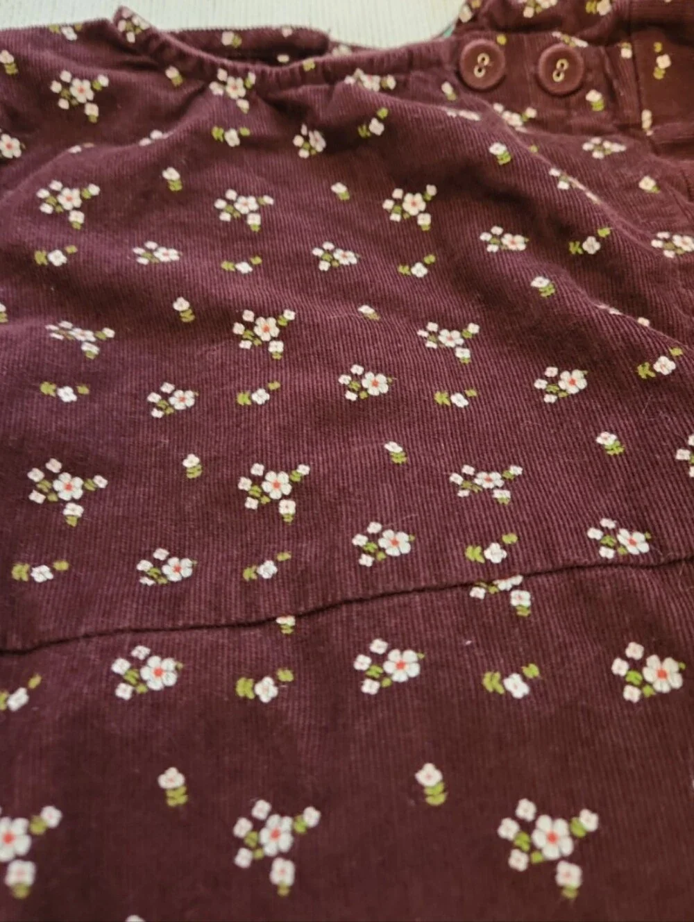 Little green radicals 18-24 months purple floral long sleeves cottagecore dress